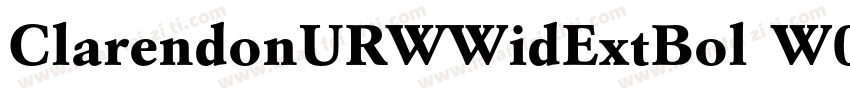 ClarendonURWWidExtBol W01 Obl字体转换